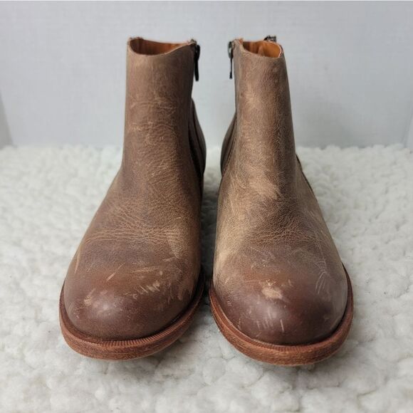Kork-Ease Riley Womens Ankle Bootie Size 7.5 Brown Leather Zip Side Shoes - Picture 2 of 10